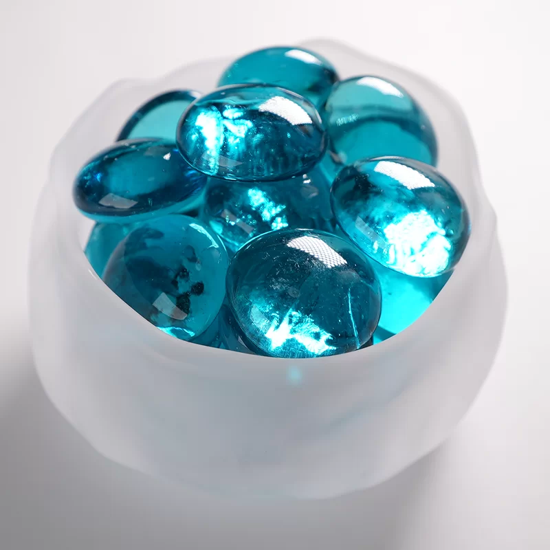 Stiklinis anakardžių riešutų akmuo, stikliniai plokšti karoliukai, naudojami dekoravimui