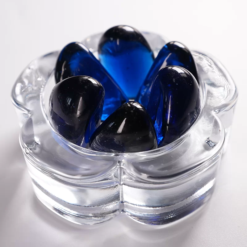 Stiklinis anakardžių riešutų akmuo, stikliniai plokšti karoliukai, naudojami dekoravimui